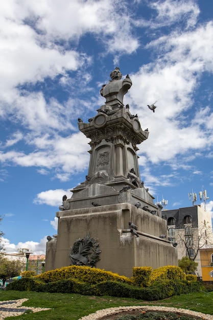 Monument voor maarschalk Antonio Jose de Sucre in La Paz, Bolivia