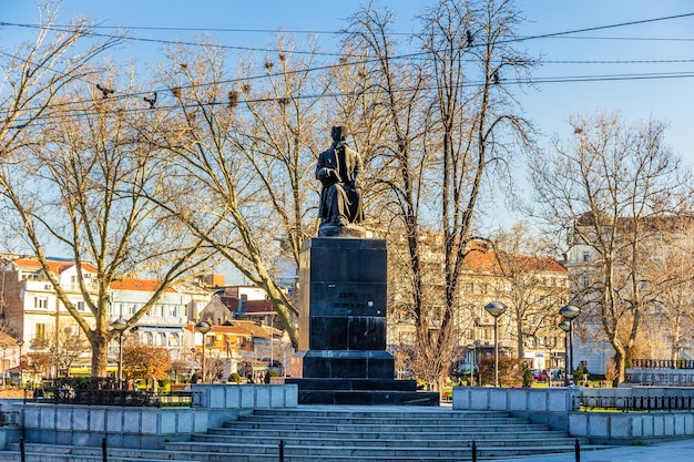 Monument to Vuk Karadzic in Belgrade Serbia