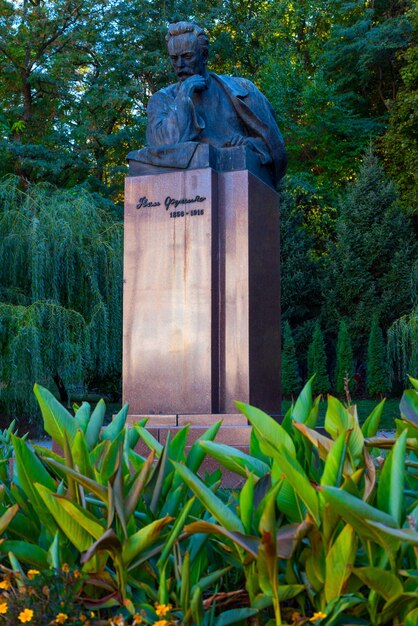 Monument to the writer ivan franko in kiev.ukraine