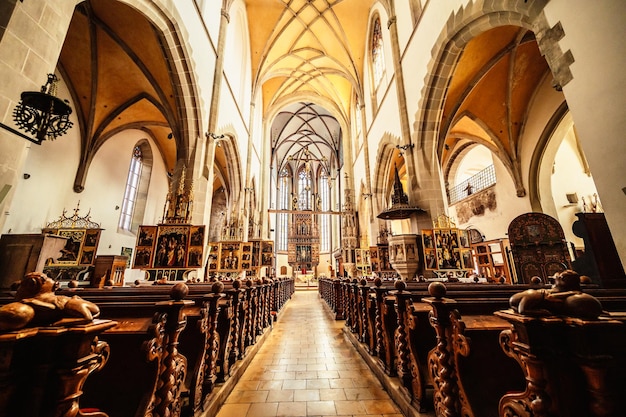 Monumental Church of St Aegidius in Bardejov Slovakia UNESCO old city Ancient medieval historical square Bardejov