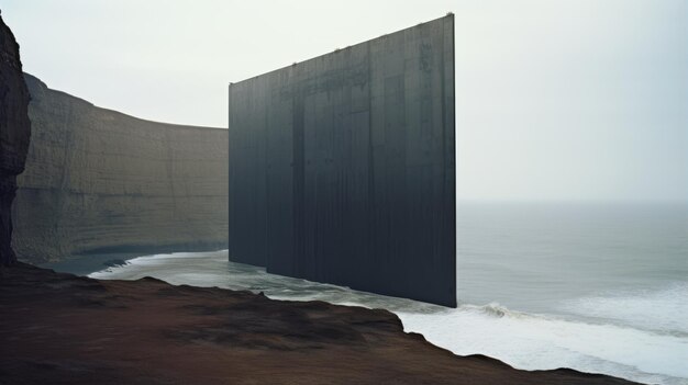 Photo monumental rubber wall haunting landscapes inspired by richard serra