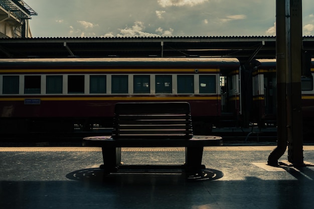 Mood and tone cinema at hua lamphong railway station bangkok\'s\
main train station plan a happy holiday vacation\
bangkokthailand25072022