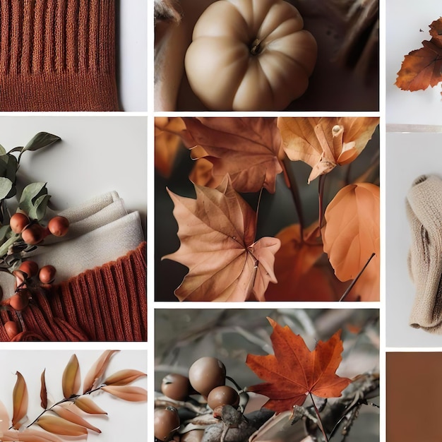 Moodboard autumn digital art