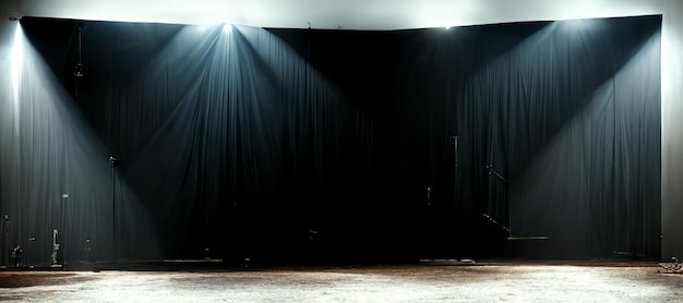 Moody empty stage light background