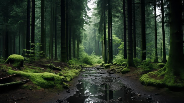 Moody And Tranquil Forest Scenes Captivating Moss Covered Trees