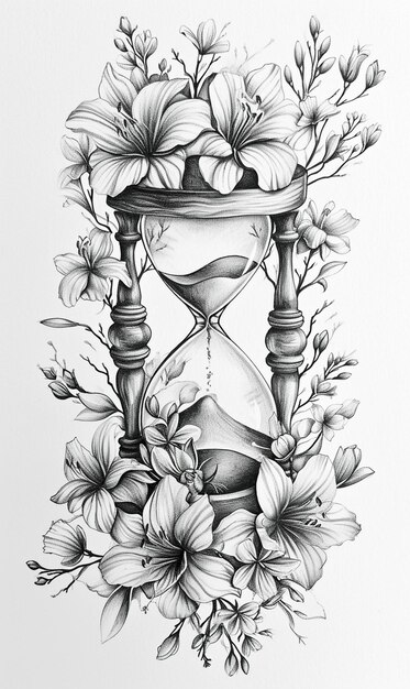 Moody of a Vintage Photorealistic Detailed Hourglass