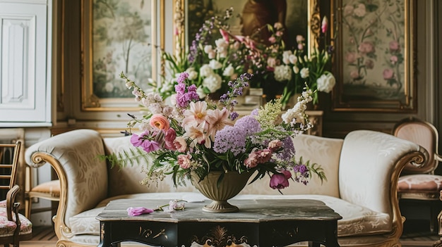 Mooi boeket bloemen in een vaas Bloemenarrangement