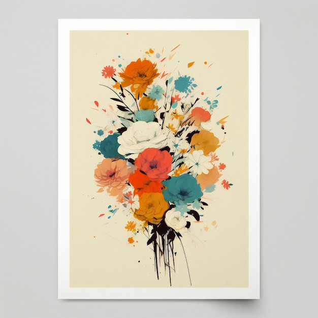 mooi boeket bloemen minimalistische stijl