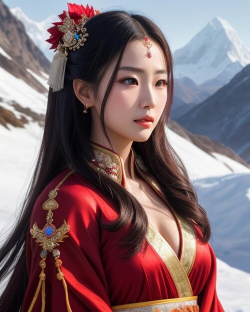 mooi Chinees meisje portret wuxia meisje