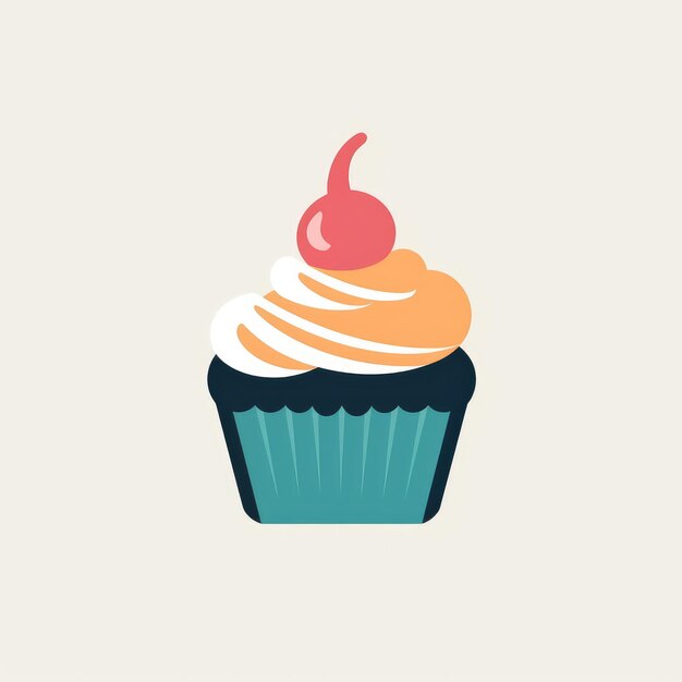 Mooi cupcake illustratie ontwerp