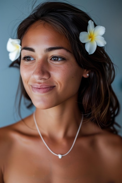 Mooi divers portret van een jonge vrouw met het onderwerp dat naar de camera kijkt