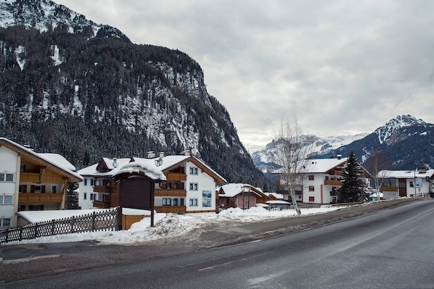 Mooi landschap in de winter van Italië