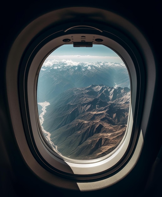 Mooi landschap ovaal vliegtuig Genereer Ai