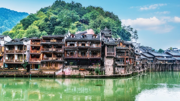 Mooi landschap van de oude stad Fenghuang