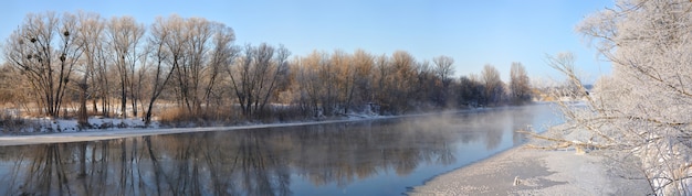 Mooi landschap van rivier tussen bomen