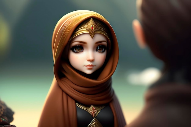 mooi meisje dat hijab draagt