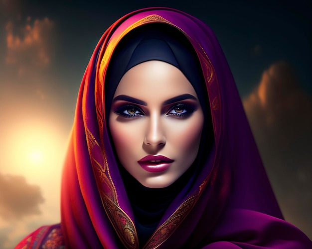 mooi meisje dat hijab draagt
