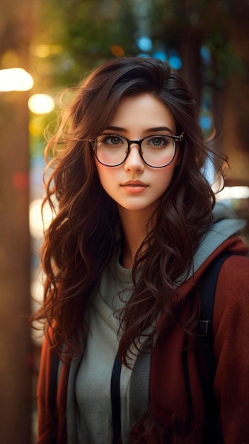Mooi meisje met een bril