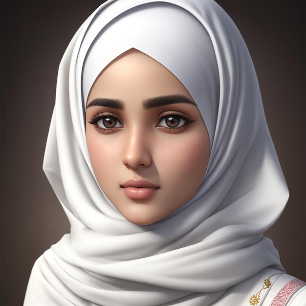 Mooi moslimmeisje met hijab.