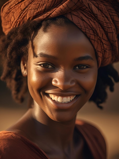 Mooi portret van een Afrikaanse vrouw met dreadlocks Zwarte Geschiedenis Maand