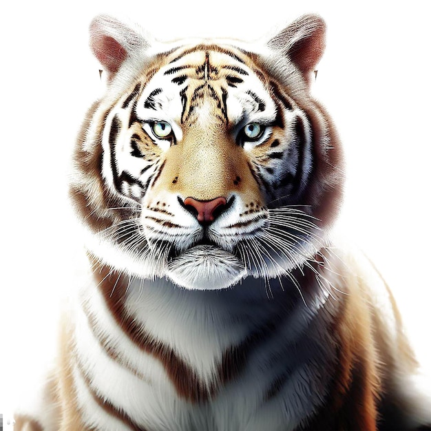 Mooi portret van een tijger ai vector kunst digitale afbeelding