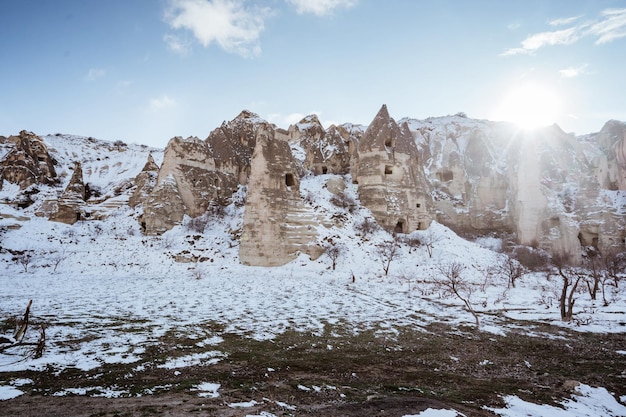 Mooi portret van een vallei in cappadocië Turkije