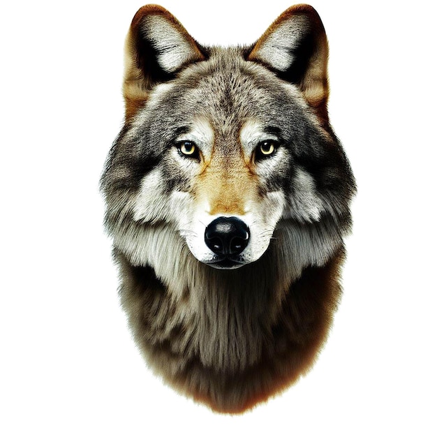 Mooi portret van een wolf ai vector kunst digitale afbeelding