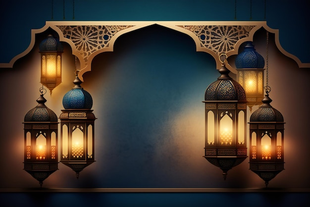 Mooi Ramadan Kareem-kaderontwerp