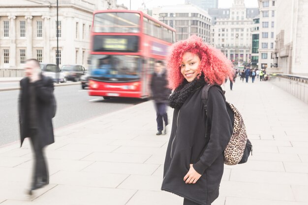 Mooi redhair vrouwenportret in londen