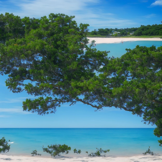 Foto mooi strandlandschap generatieve ai