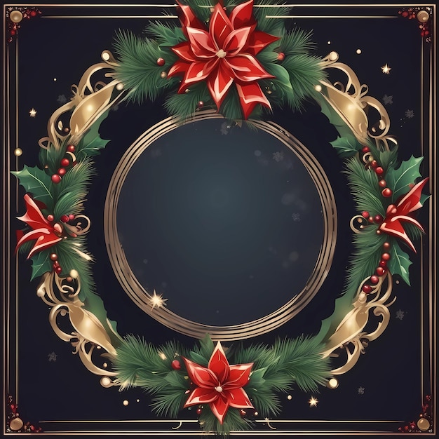 Foto mooi vector kerstframe