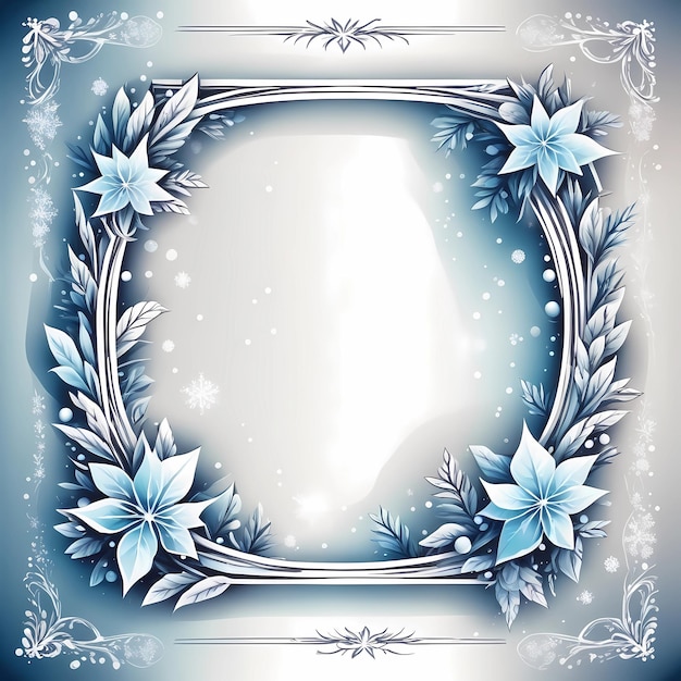 Foto mooi vector winter frame