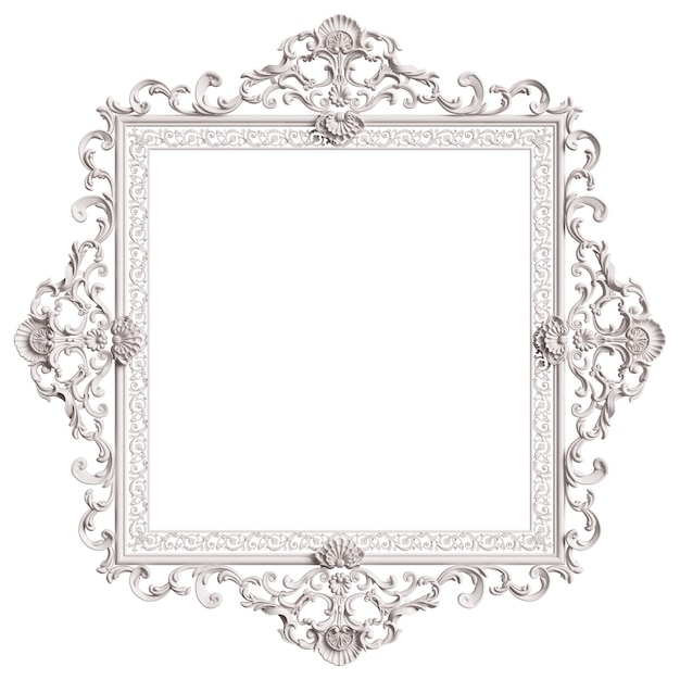 Mooi vintage frame op witte achtergrond