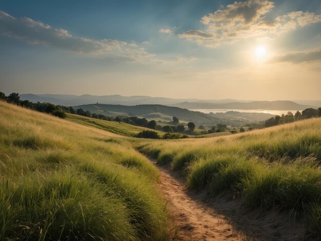 Mooi zonnig landschap.