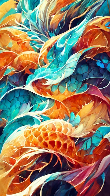 Mooie abstracte draak schalen achtergrond 3D illustratie