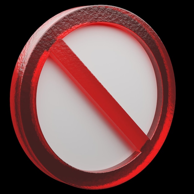 Mooie abstracte illustratie Verboden verbodsbord verbodswaarschuwingssymbool icoon op een g
