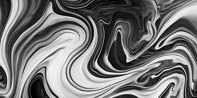 Mooie abstracte vloeibare kunstachtergrondtextuurinkt en zwarte gemengde textureGenerative AI