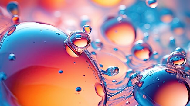 Mooie afbeelding voor behang van een paar mooie gekleurde bubbels Creatieve AI