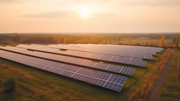 Mooie alternatieve energiecentrale met zonnepanelen