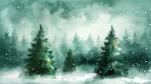 Mooie aquarel kerst Xmas achtergrond