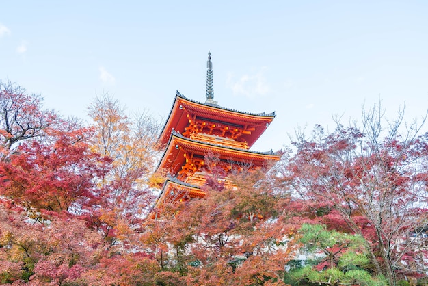 Mooie Architectuur in Kiyomizu-Dera Tempel Kyoto ,.