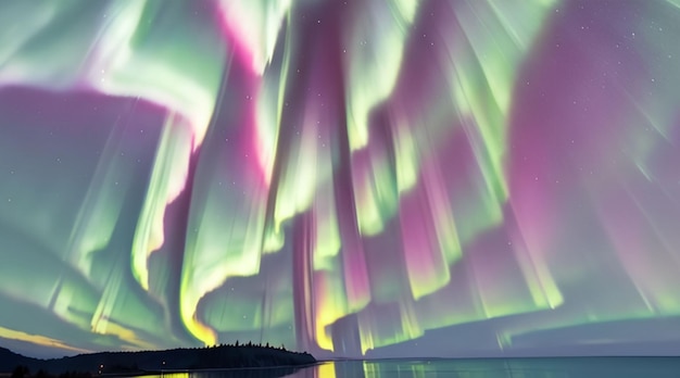 Mooie Aurora Borealis voor bureaubladachtergrond