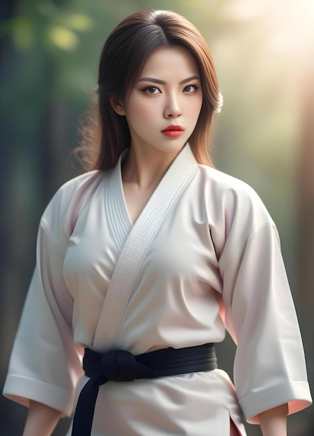 Mooie Aziatische vrouw in kimono Japanse stijl