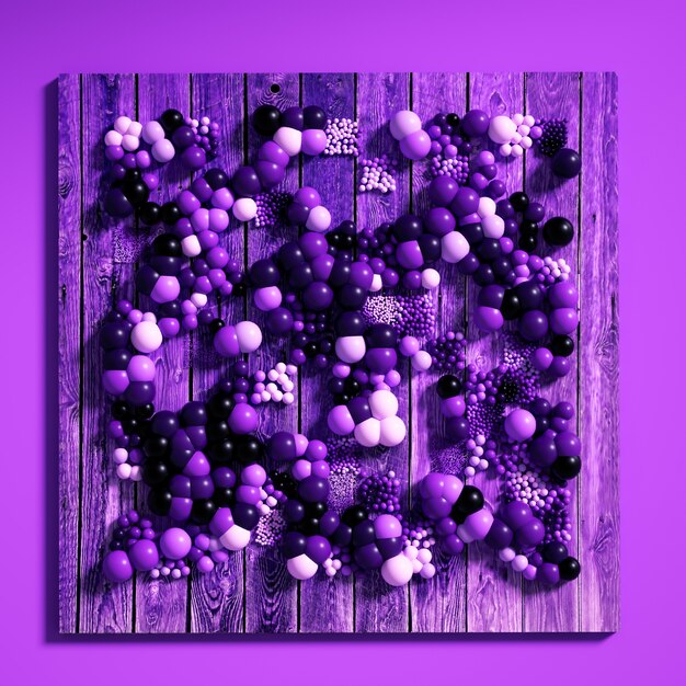 Mooie ballen molecuul atomen 3D-rendering