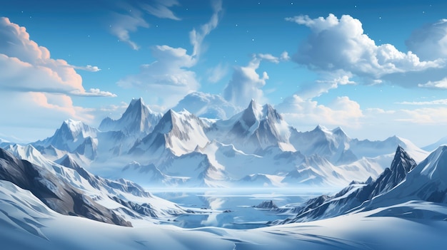 Mooie berg Het meest verbazingwekkende HD 8K behang achtergrond Stock Photographic Image