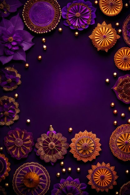 Mooie blanco Diwali lampen en achtergronden verlicht tijdens de viering