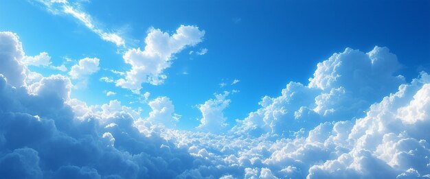 Mooie blauwe hemel Panorama van de hemel met wolken Fantastisch landschap