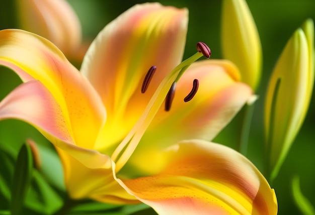 Foto mooie bloem in de tuin, lily.