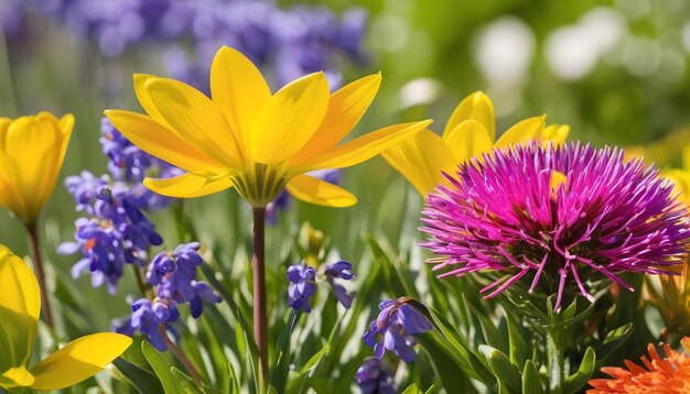 Mooie bloemen in focus