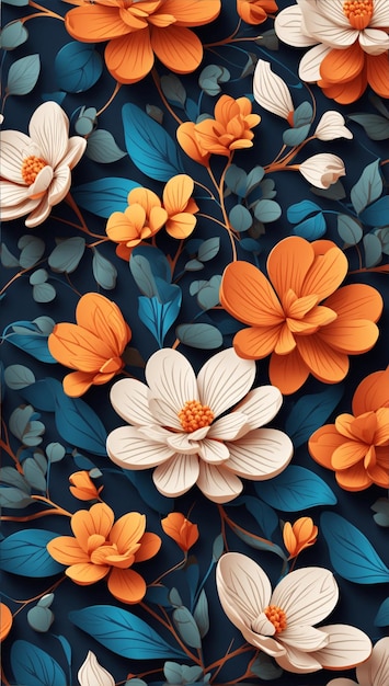 Mooie bloemen naadloze patroon
